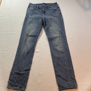 Simply Vera Vera Wang Straight Jeans Womens  Size 4 Blue Denim Distressed